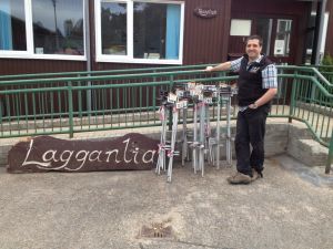 TAY's old T-bars donated to Lagganlia Outdoor Centre, Hilary Quick