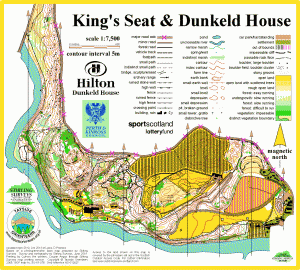 Image of the Kings Seat and Dunkeld House map