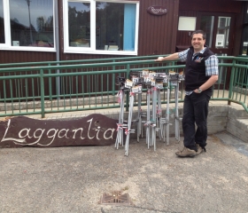 TAY's old T-bars donated to Lagganlia Outdoor Centre, Hilary Quick