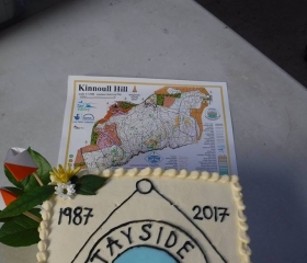 30th anniversary cake and new Kinnoull map, Tayside Orienteers