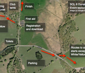 Event arena and car parking layout, 