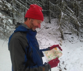 Control site checking Craig a' Barns #1, Mel Nicoll