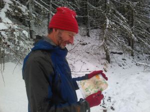 Control site checking Craig a' Barns #1, Mel Nicoll