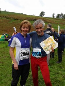 Elaine and Grant - two thirds of the medal-winning TAY relay team, 