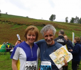 Elaine and Grant - two thirds of the medal-winning TAY relay team, 