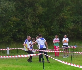 Changeover at the 8-person relay, 