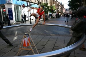 Fast-paced urban orienteering in Perth City Centre, 
