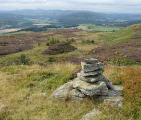 Looking from Loch Ordie towards the Tay and Schiehallion, 