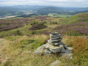 Looking from Loch Ordie towards the Tay and Schiehallion, 