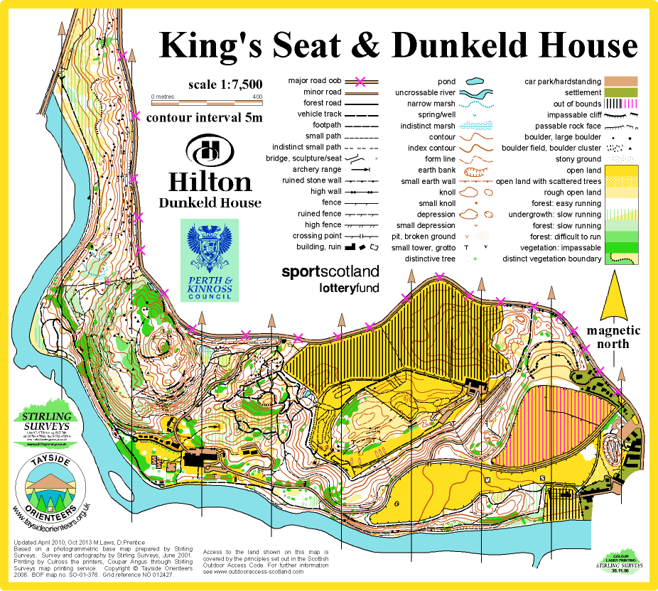 Kings Seat map