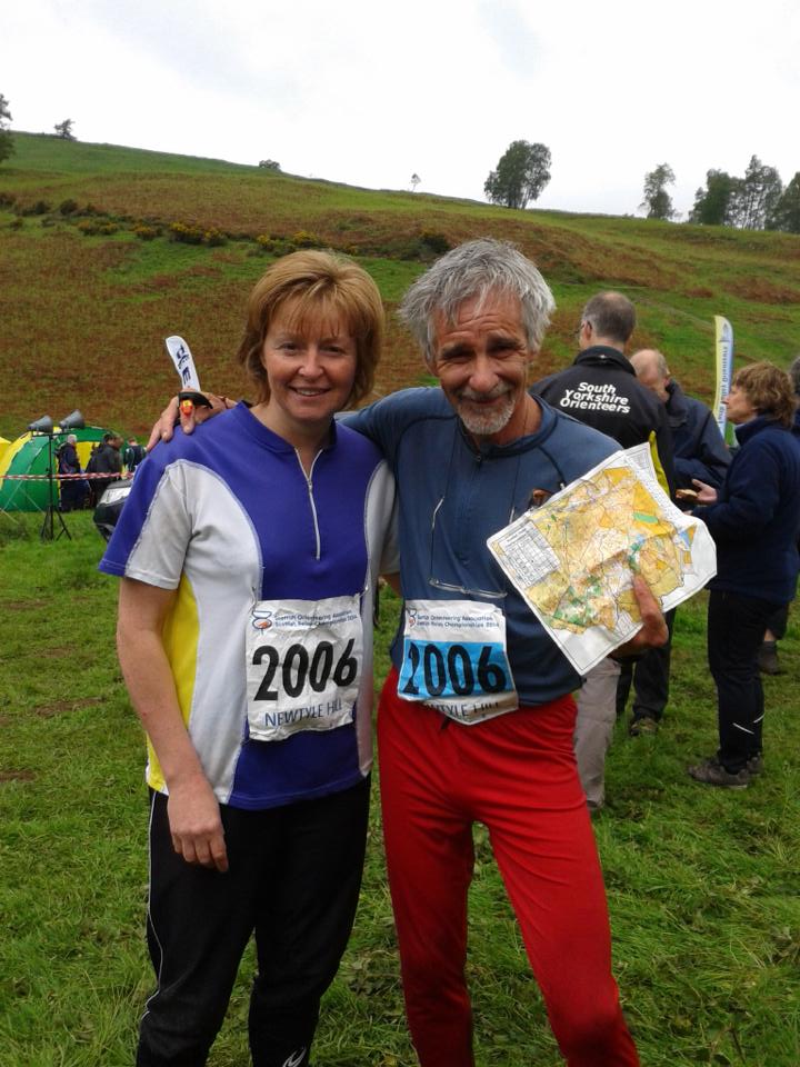 Elaine and Grant - two thirds of the medal-winning TAY relay team