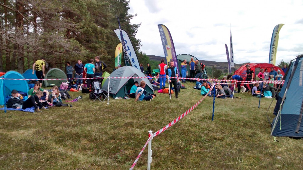 The finish arena at the Scottish Individual Championships