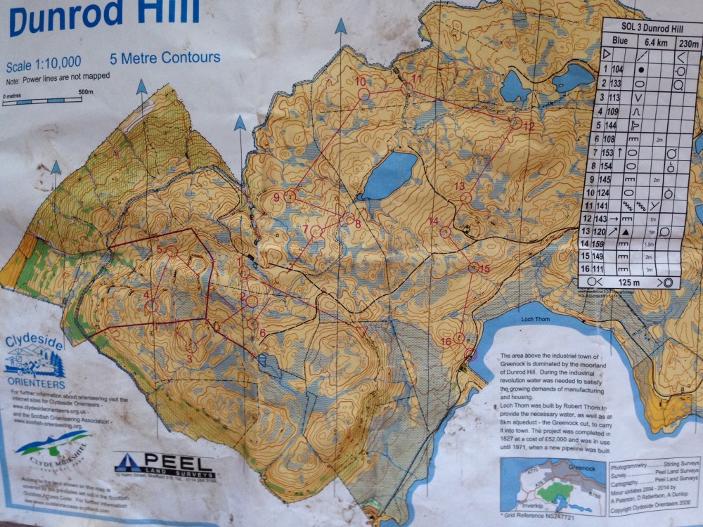 The SOL 3 Blue course and a very muddy map...